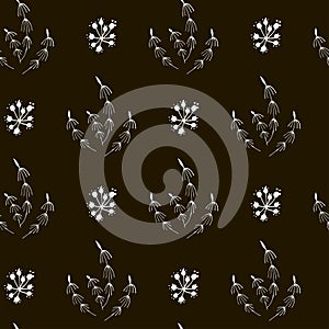 Stylized grass on a dark background, seamless